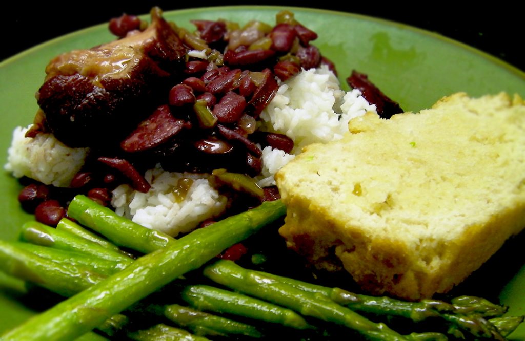 Red Beans with Ham Hock and Andouille