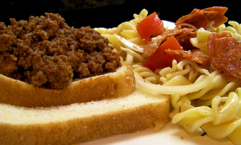 Homestyle Sloppy Joe and Pepperoni Pasta Salad