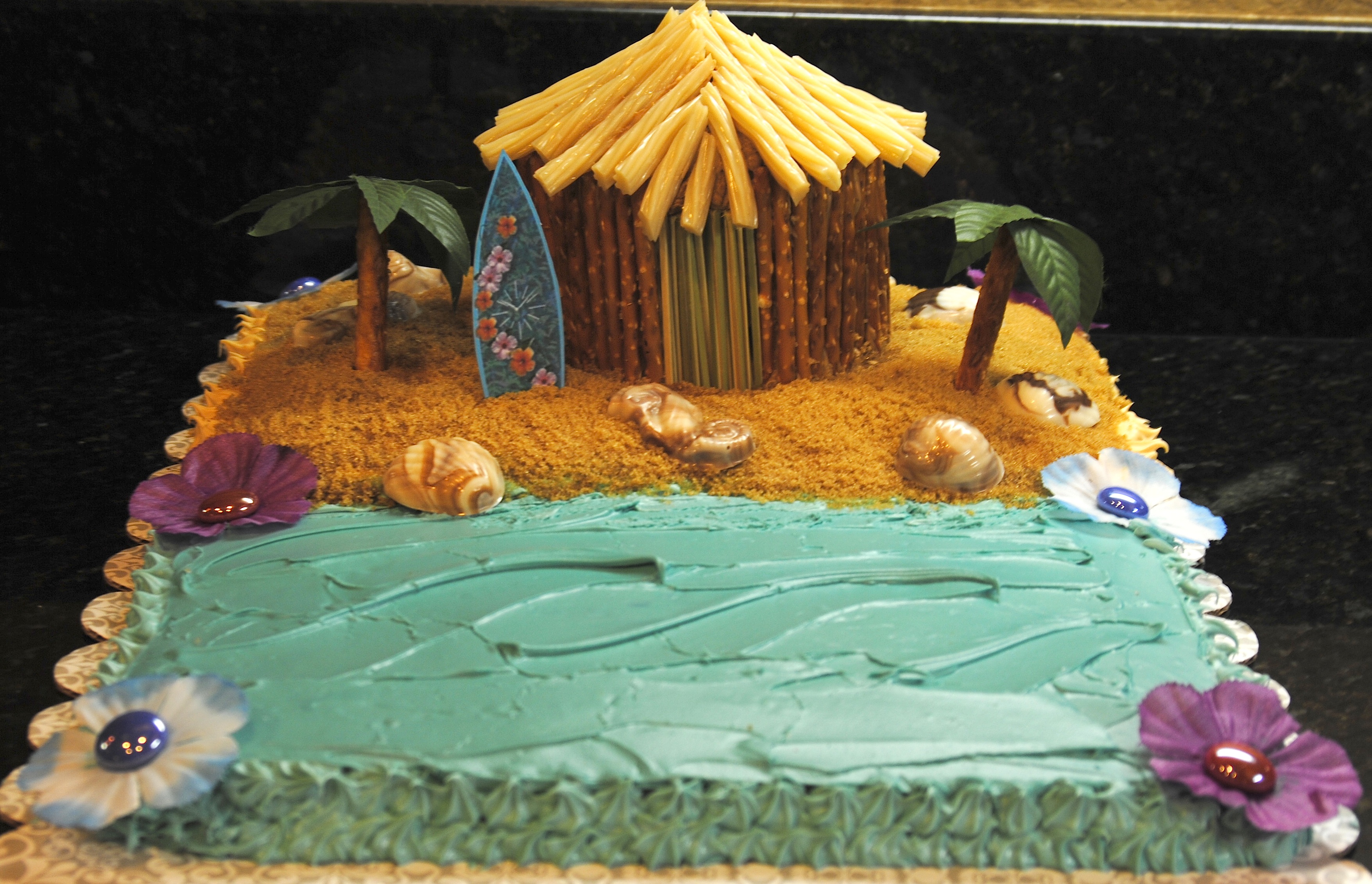 Island Tiki Hut Cake