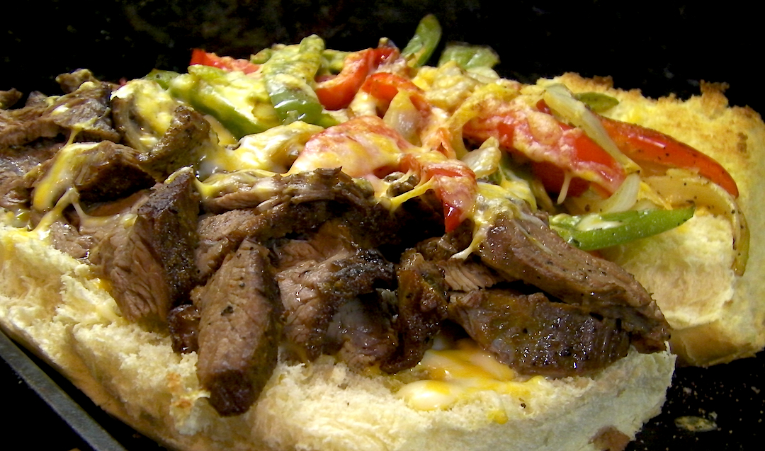 Open Face Steak Sandwich with Seasonal Peppers